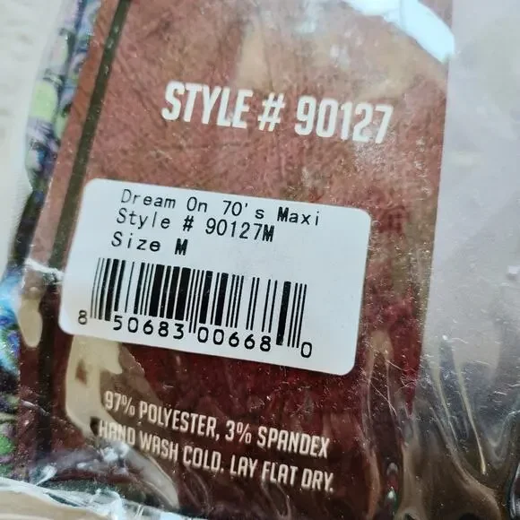 Seeing Red Dream On 70s Maxi Dress Halloween Costume - Picture 3 of 4